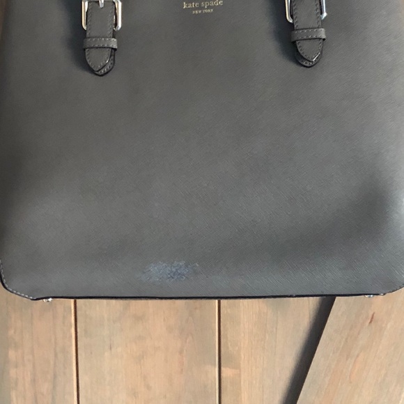 Large Grey Kate Spade tote handbag satchel - Picture 6 of 8